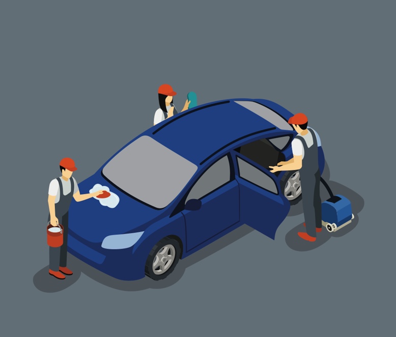 Palo Alto Auto Body repair ship washing vehicle